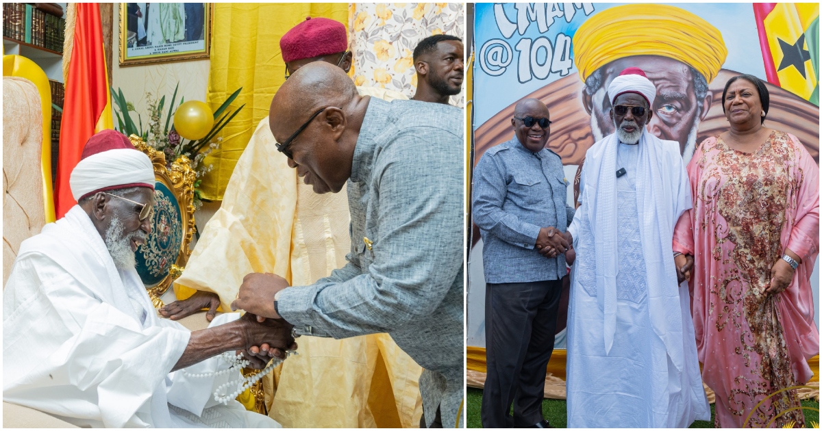 Nana Akufo-Addo and Rebecca visited the Chief Imam