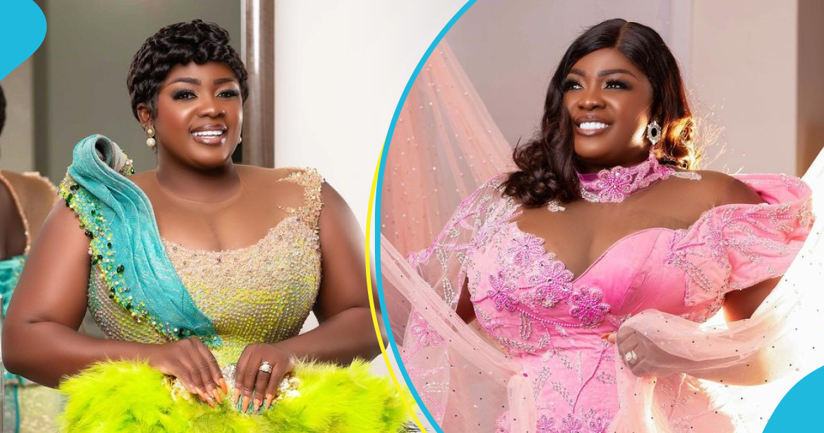 Tracey Boakye @33: Actress rocks pink gown and ombre Kente gown in birthday photos
