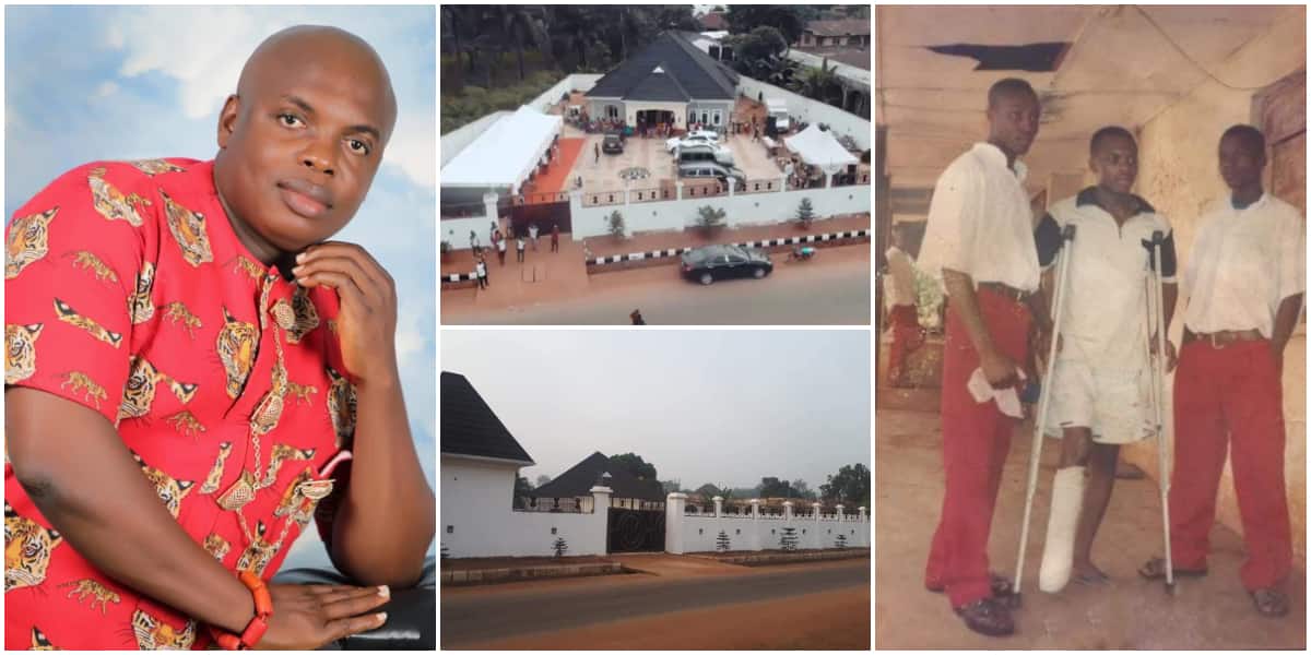 Joy as Nigerian man who left the village 14 years ago with nothing shows off the fine house he built there