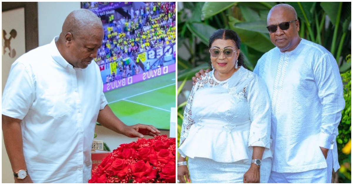 Lordina Mahama has sent her husband of 30 years, former President Mahama, 64 roses to mark his 64th birthday