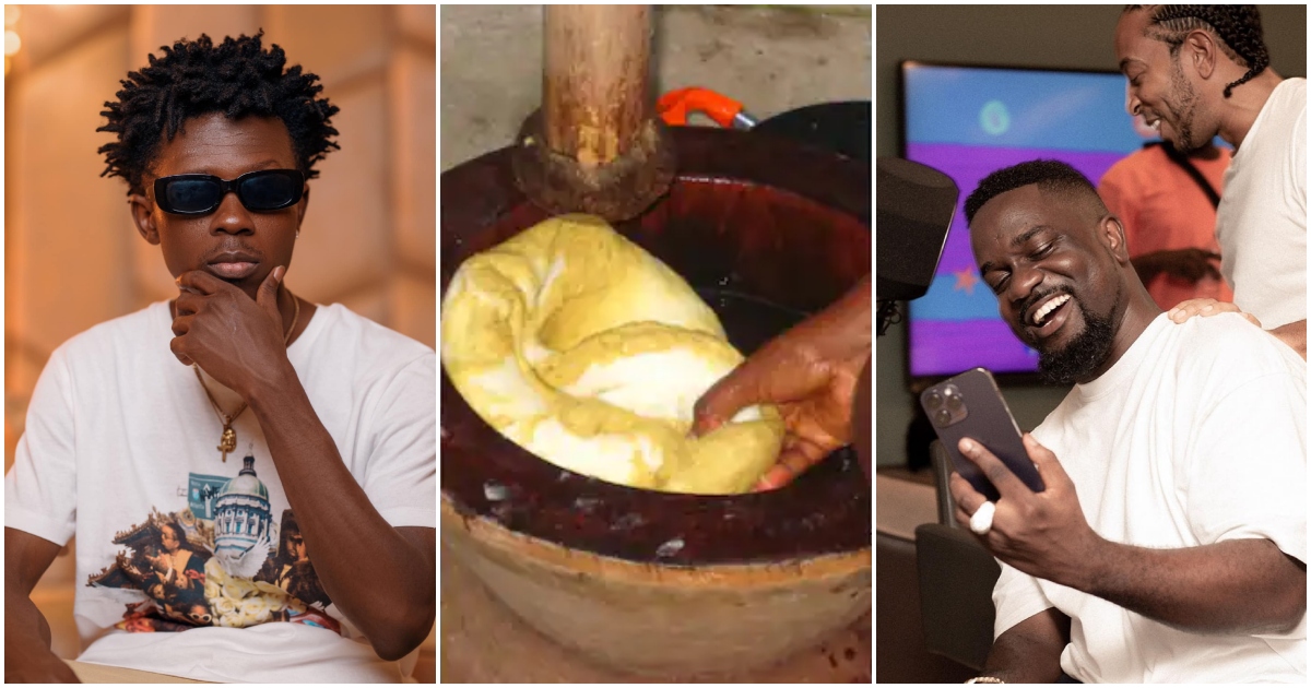 Strongman has strongly refuted claims that he used to pound fufu for Sarkodie