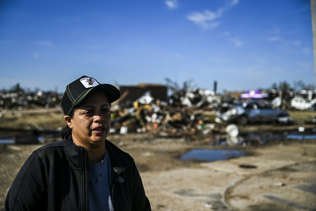 "The lights flickered and I screamed 'Cooler!'," restaurant owner Tracy Harden said of the tornado that ripped through the town of Rolling Fork, Mississippi