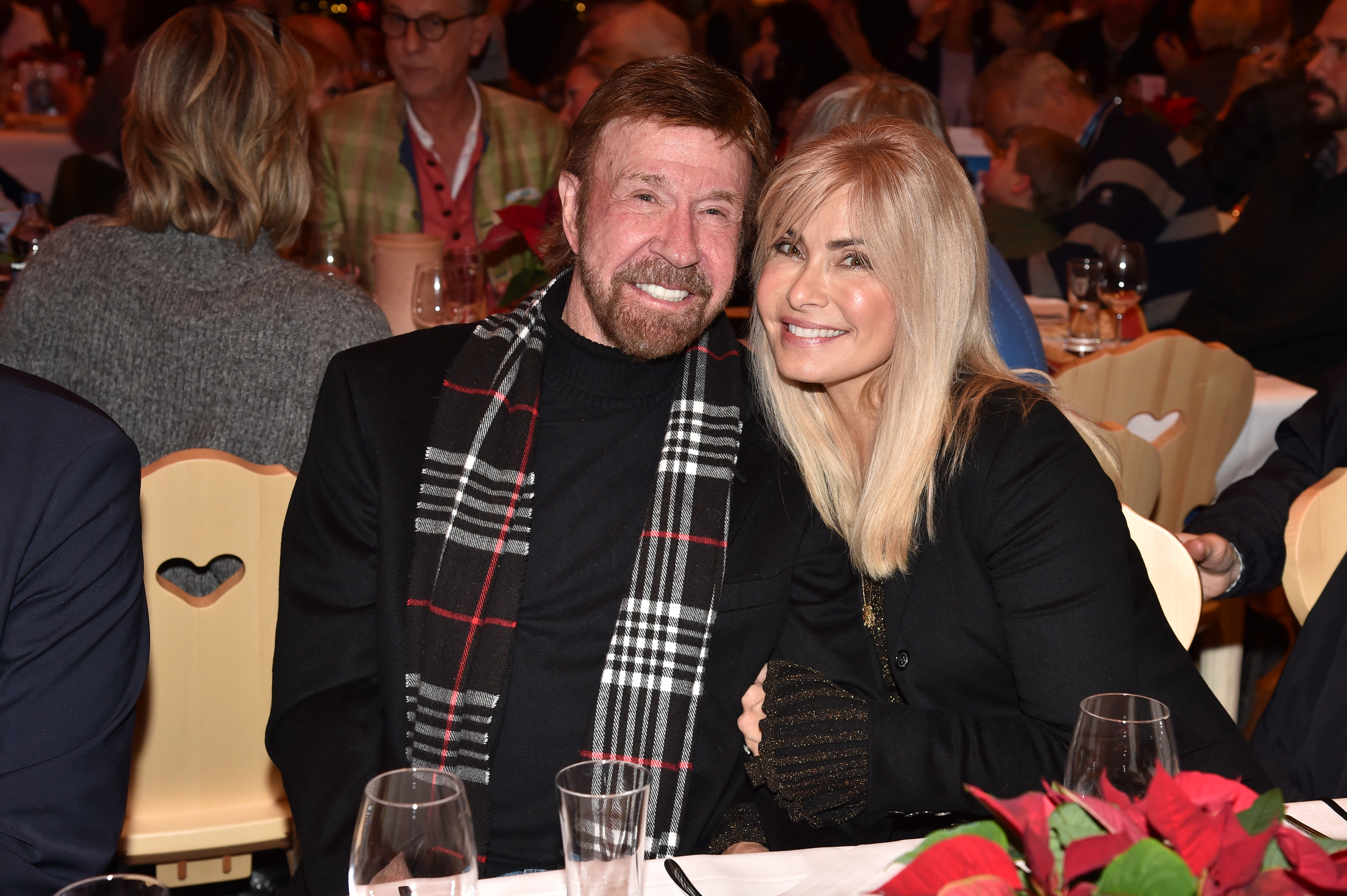 Chuck Norris and Gena O'Kelley at the Gut Aiderbichl Christmas Market opening