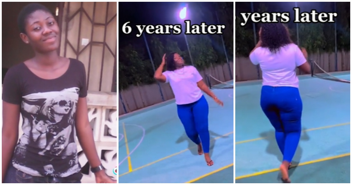 Photo of curvy Ghanaian lady with a massive body transformation