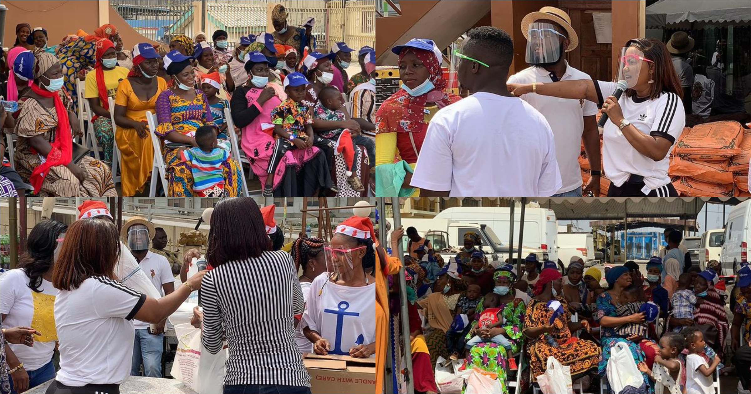 McBrown celebrates Christmas with 'kayayes' in Accra (videos)