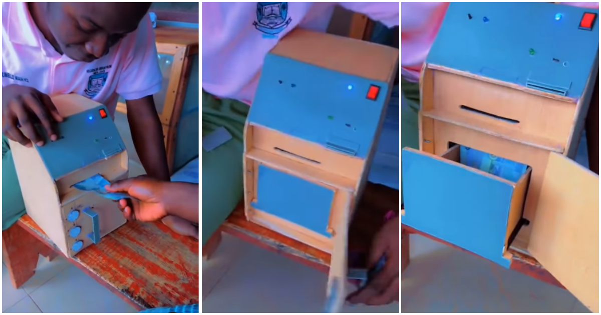 Talented boy builds ATM that receives and dispenses cash, video wows many: “This is a genius”