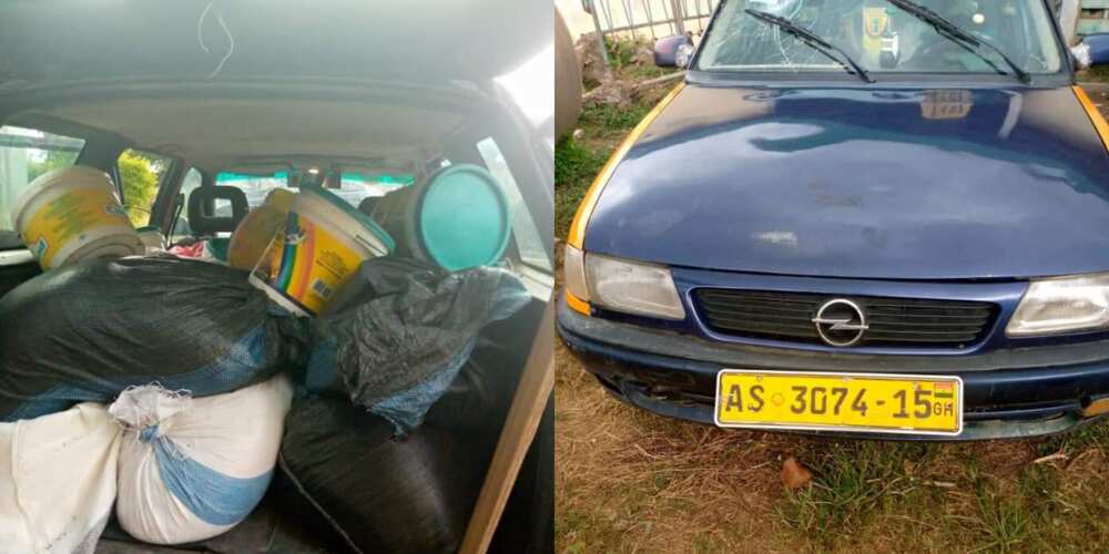 Students of St. Paul in Akyem Kukurantumi impound matron’s taxi transporting stolen food items from campus