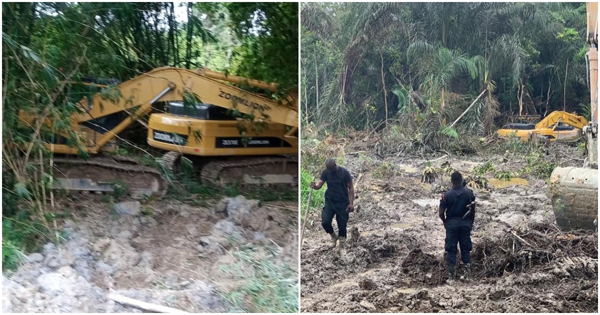 Police find missing excavator