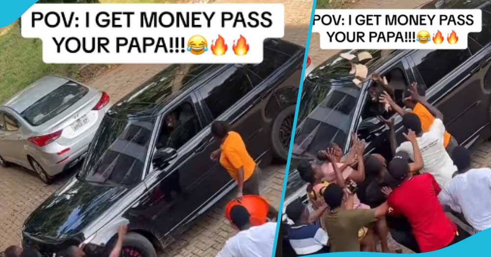 University of Ghana student sprays cash on fellow students