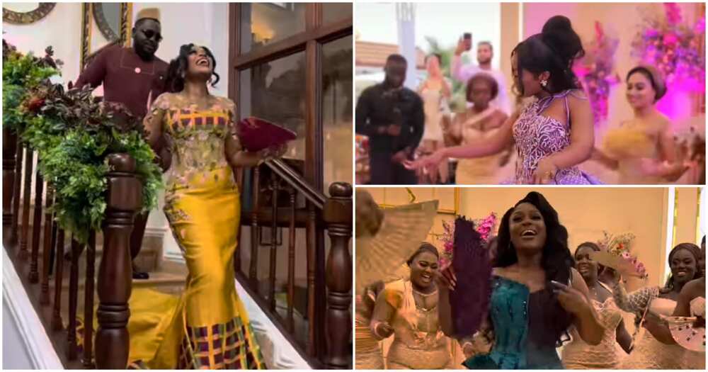 Wedding Dresses: Ghanaian Bride Looks Exquisite In A Disney Princess-Inspired Dress For Her Luxurious Wedding