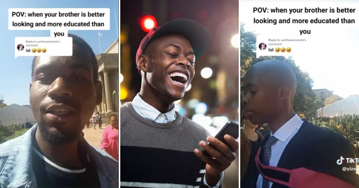 TikTok user @yizwasan used a hilarious play on words to hype his brother