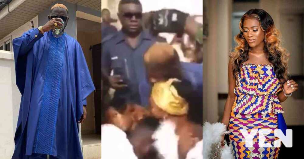 Fella Makafui collapses while dancing with Medikal (Video)
