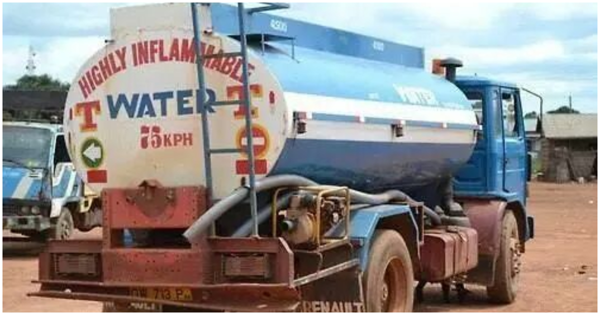 Highly inflammable water truck