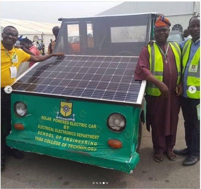 Nigerian university students build car powered by solar energy
