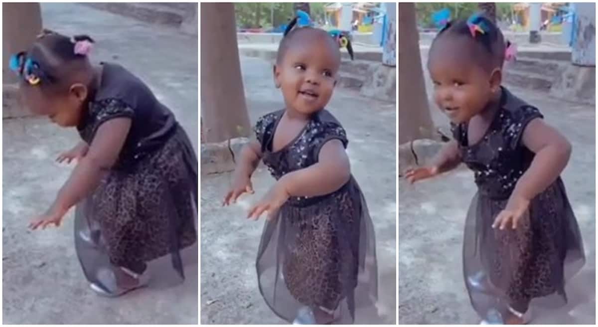 Baby girl dances Buga by Kizz Daniel.