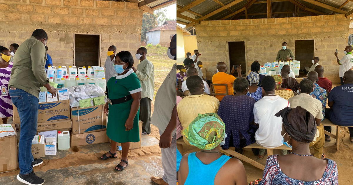 Dumelo donates items to his hometown community clinic to mark his 37th birthday
