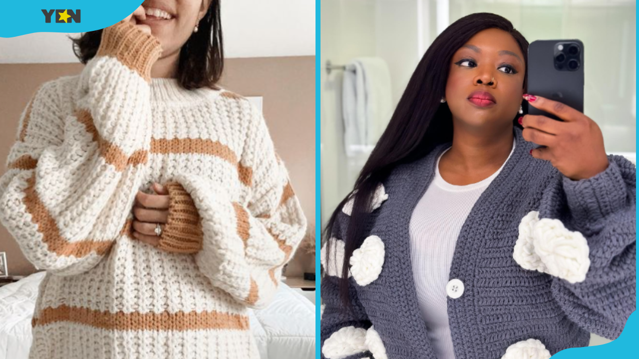 Ladies in well-knit chunky sweaters