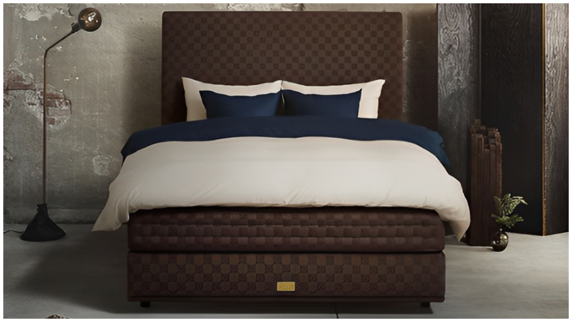 Deep brown King Marwari mattress and bed