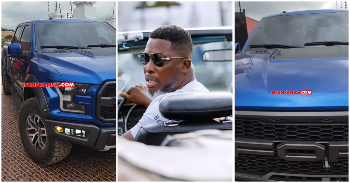 "Number 4 for the year" - A Plus flaunts $100k Ford Raptor at Nana Ama McBrown's 45th birthday party: The system is not tough