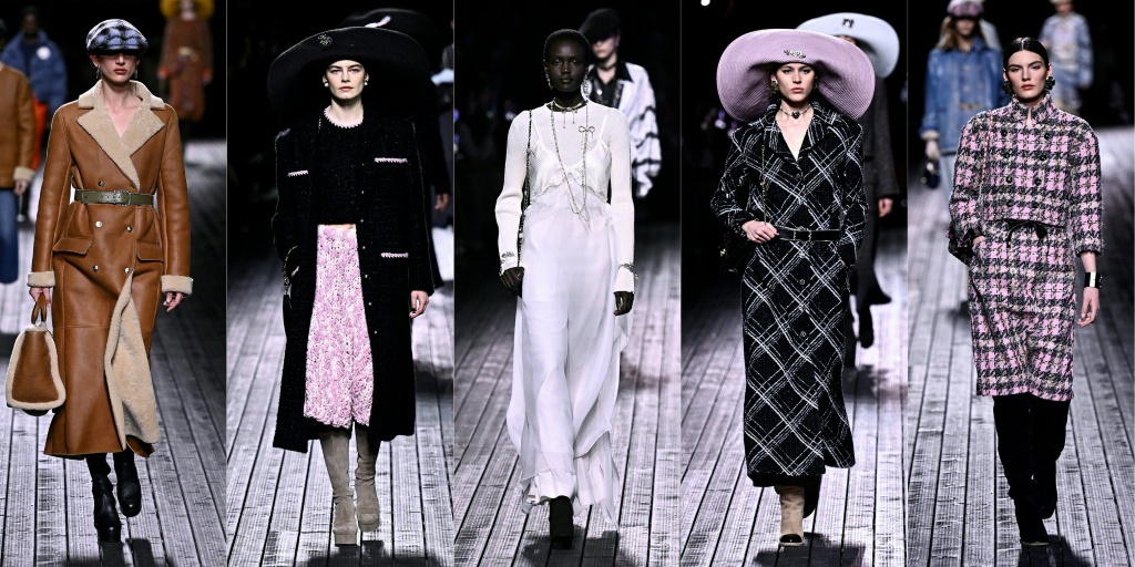 Chanel presented outfits designed for a winter walk on the beach