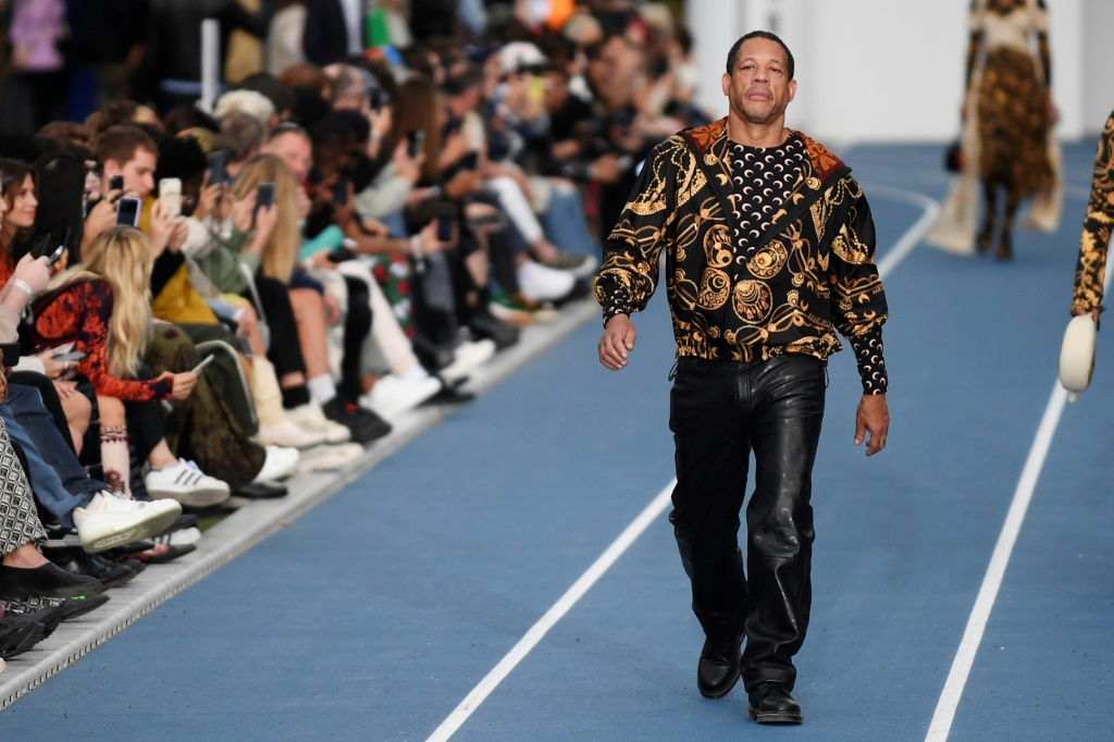 French actor and musician JoeyStarr was one of the models for Marine Serre's new collection