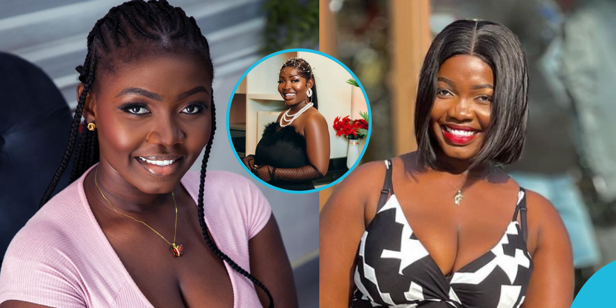 Felicia Osei slays in a black dress styled with pearls