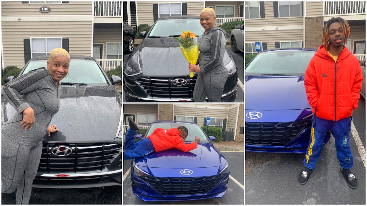 Grateful son buys car of same 2021 model for himself and mum, shares cute photos