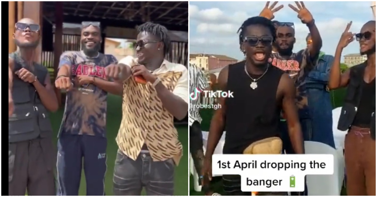 Photos from video of lookalikes of Kuami Eugene, Mr Drew, King Promise