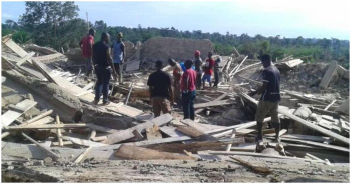 Church building collapsed and killed many in Akyem Batabi