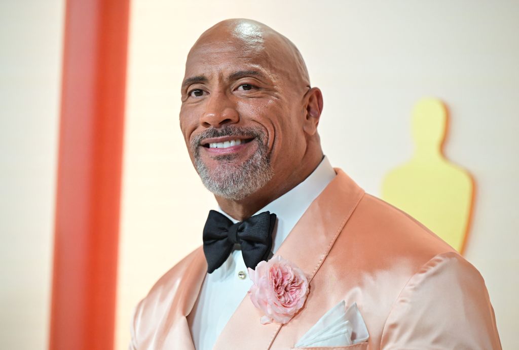 Actor Dwayne Johnson at the 95th Annual Academy Awards