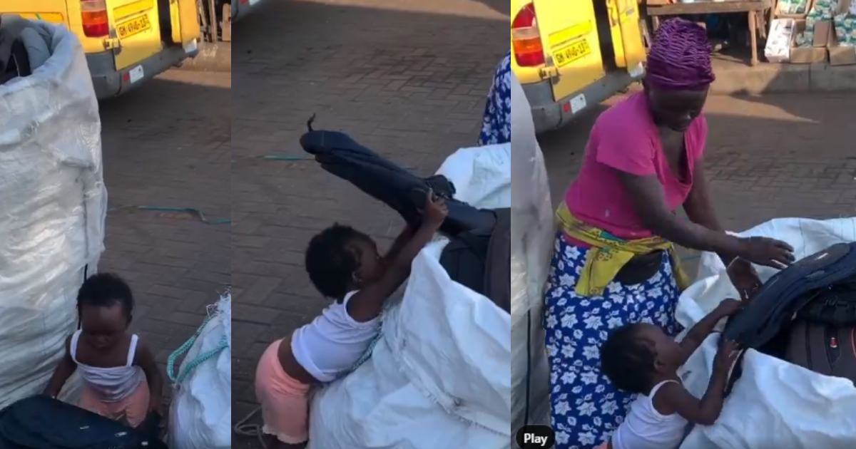 Young girl captured in video supporting her mother