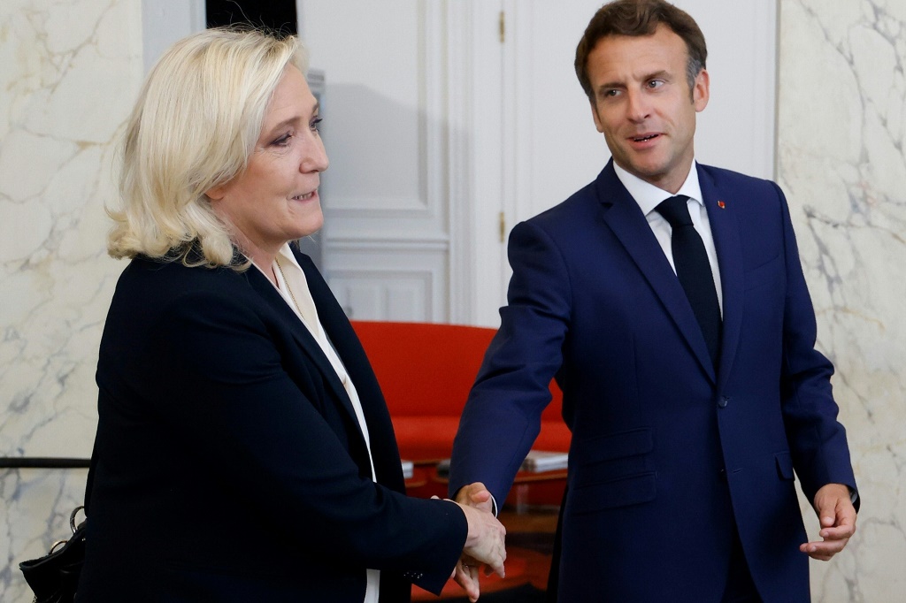 Macron has sounded out opposition leaders, including Marine Le Pen