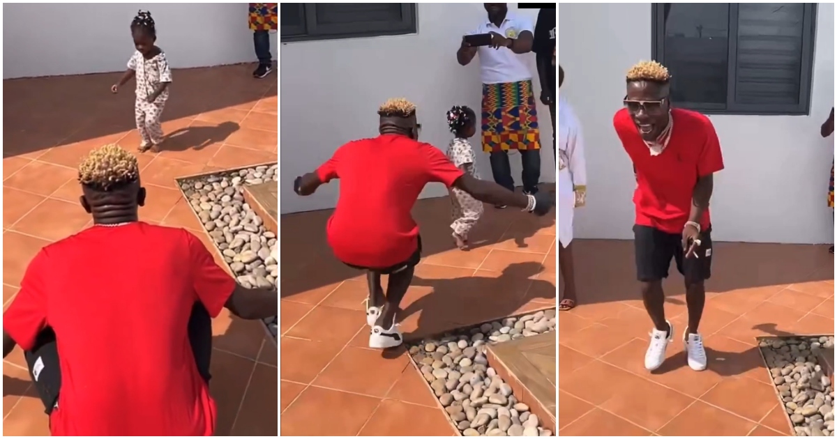 Shatta Wale Tries To Hug Medikal And Fella's Daughter Island In Funny Video