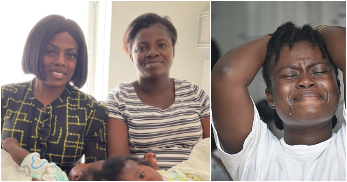 Nana Aba Anamoah sparks tears with sad photos of conjoined twins after one dies; peeps emotional