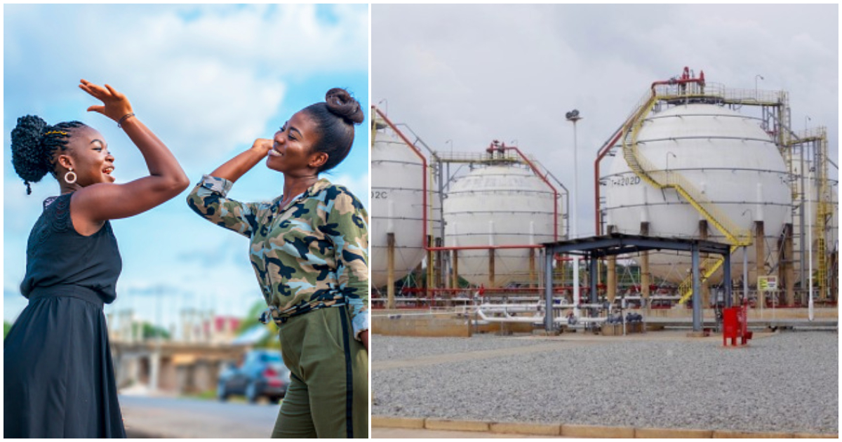 A gas plant in Ghana and two happy ladies