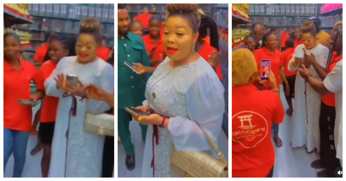 Agradaa: Fans show Evangelist Mama Pat massive love inside mall, video goes viral