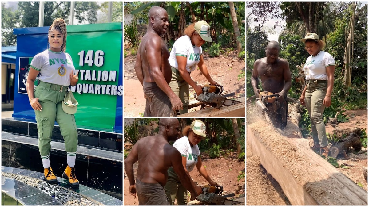 Corper appreciates dad who sells woods to fund her education, shares photos