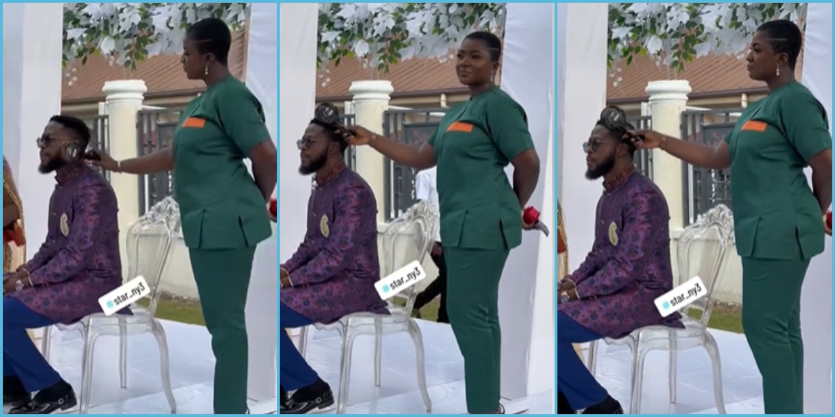 Ahuofe Patri Takes Best Man Role Personal As She Holds Portable Fun So Kalybos Does Not Sweat