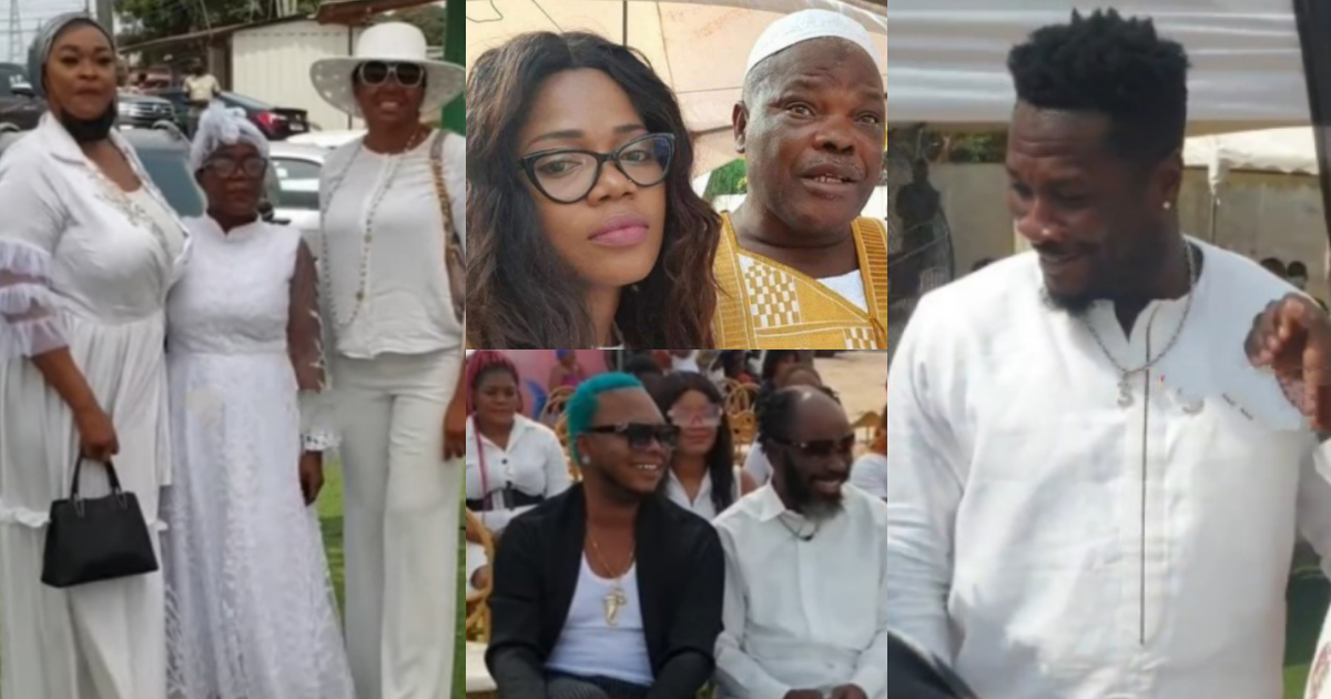 Stars at the funeral of Mzbel's father