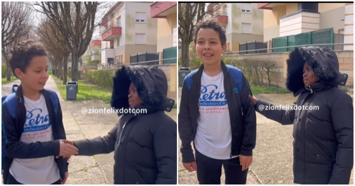 Yaw Dabo speaks french in a hilarious video with a young boy in Paris and teaches Ama Tundra the Paris walk