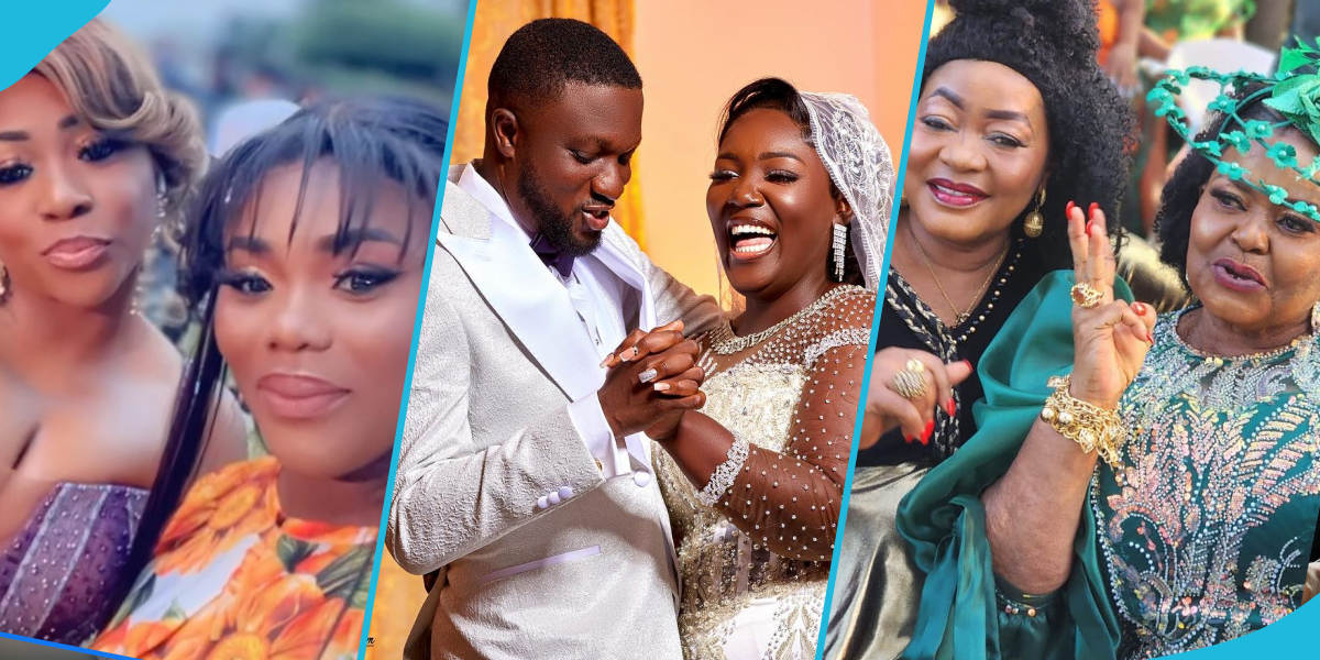 Tracey Boakye, Akua GMB, Auntie B, Gifty Anti, Mama Efe and other celebs compete with their looks at Tima Kumkum's wedding