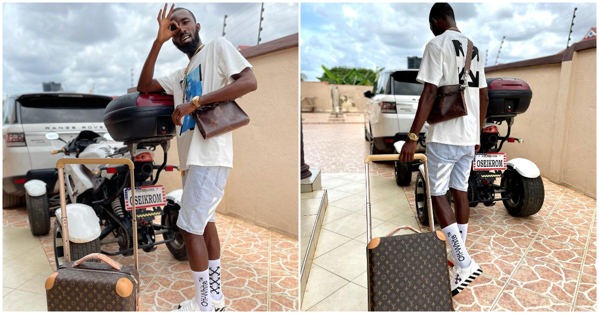Oseikrom Sikanii poses with his exotic vehicles