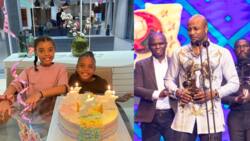 Throwback video of Dede Ayew's cute daughters singing 'happy birthday' for him drops