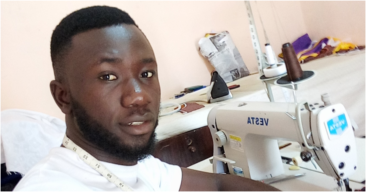 UCC graduate becomes tailor after getting rejected by the Ghana Army