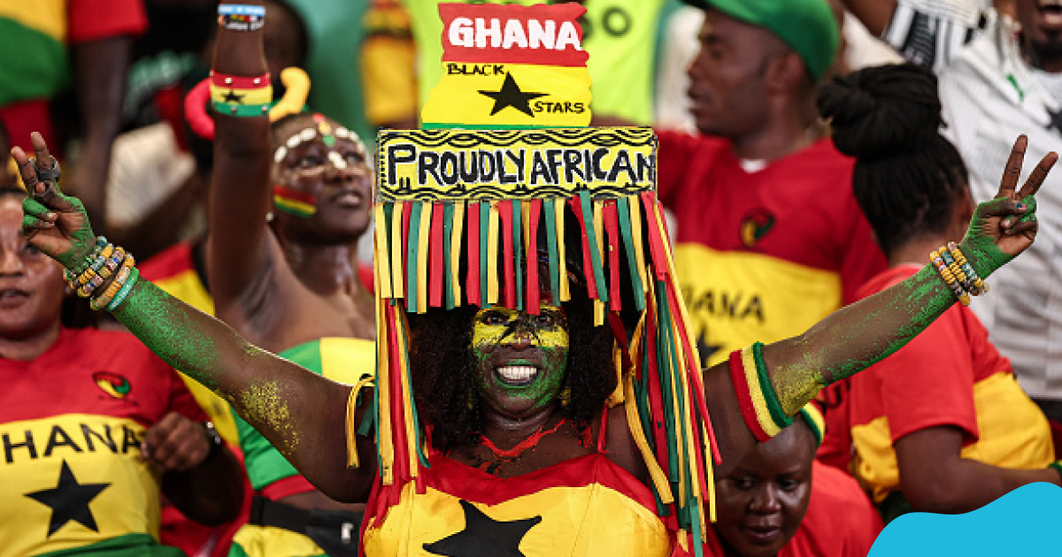Ghanaian lady in her costume at the 2023 AFCON