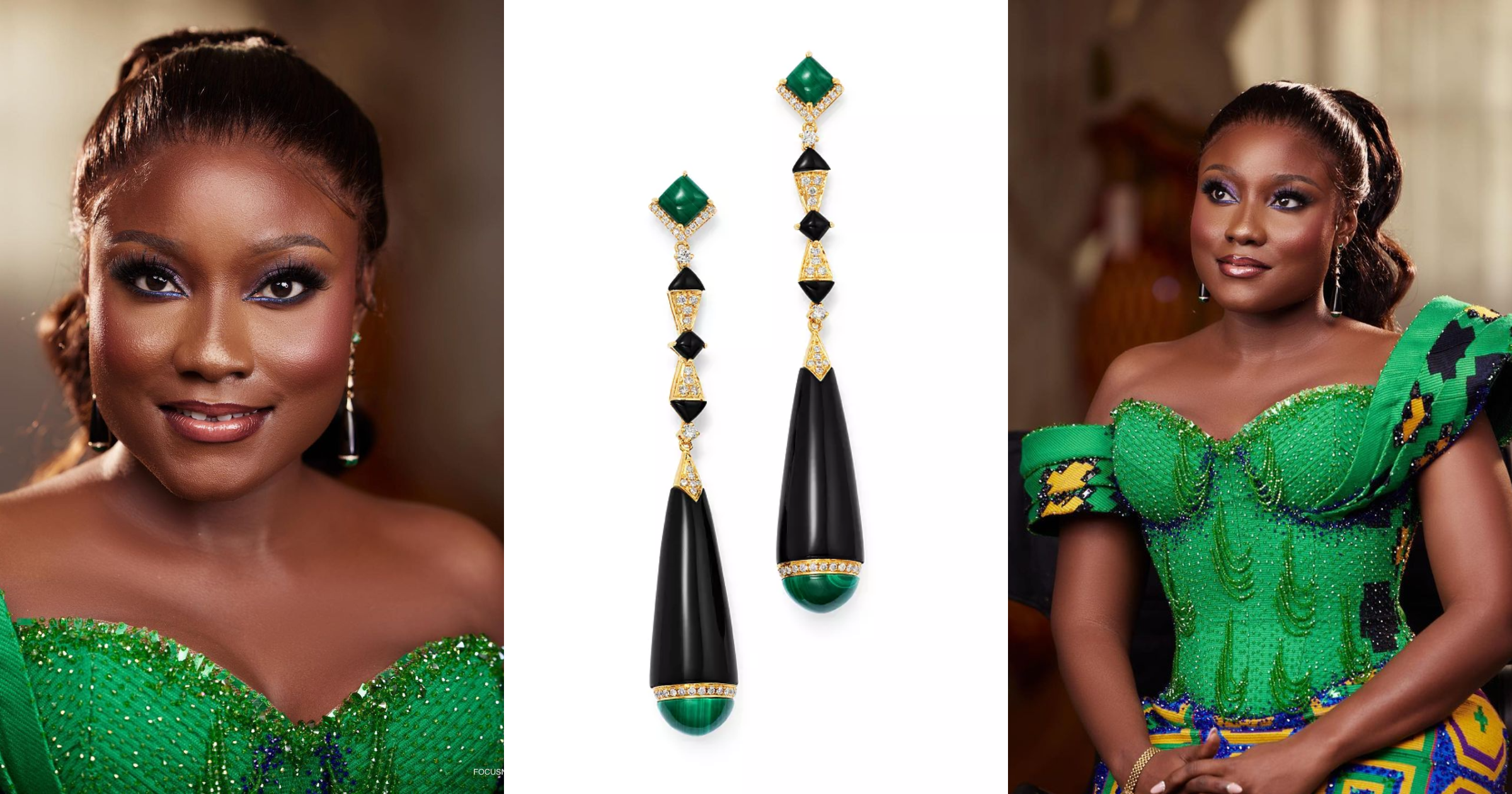 Gold Earrings with Dark Green Dress Outfits 4 ideas  outfits  Lookastic