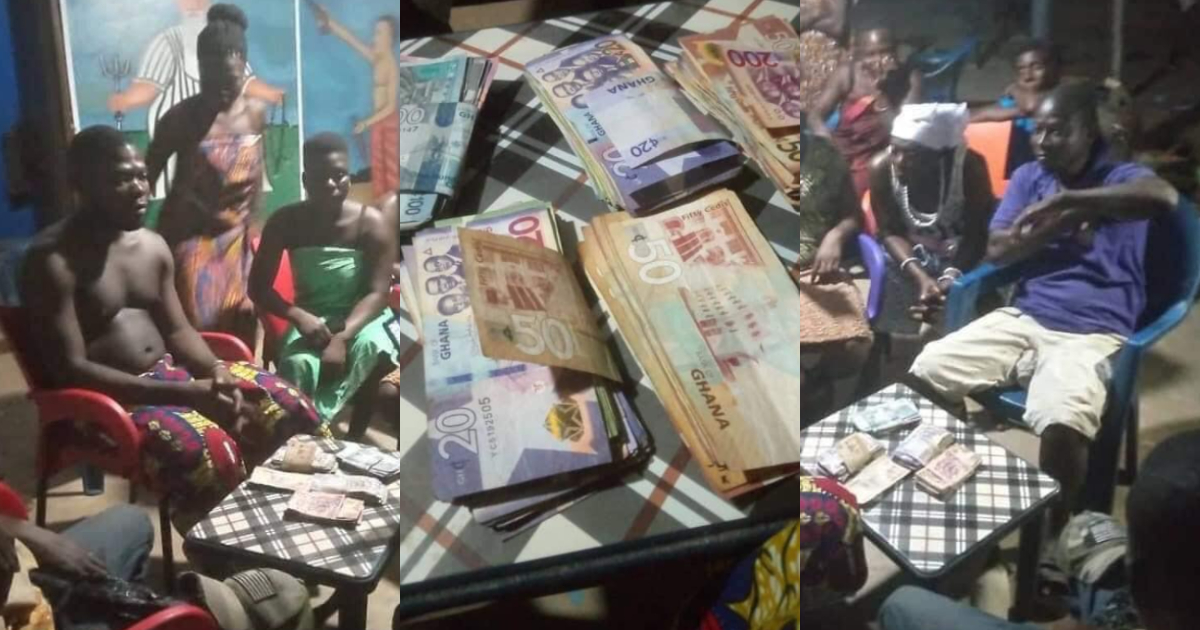 V/R: 5 Thieves Return GHc9,700 out of GHc10K Stolen Money to Shrine as they Cry for their Lives