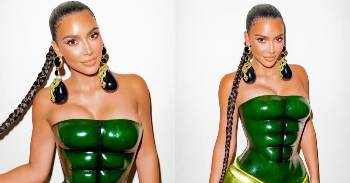 Kim Kardashian's '6 pack' outfit, causes a stir on social media