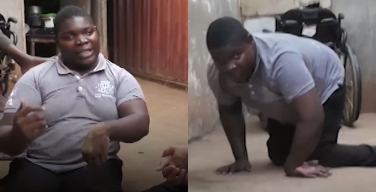 Physically Challenged Ghanaian boy Abandoned by both Parents asks God 3 Questions