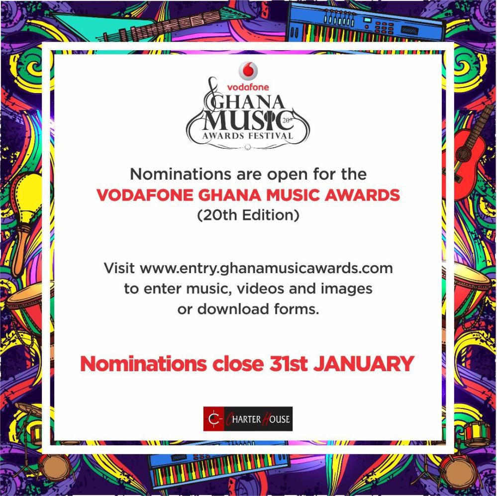 Nominations open for 20th Ghana Music Awards